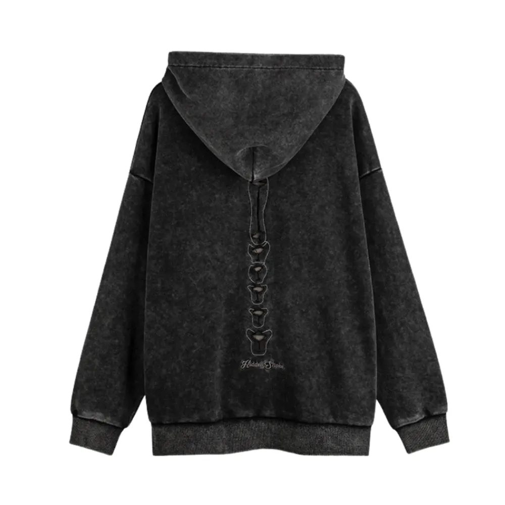 "High Street Skull Washed" Hoodie