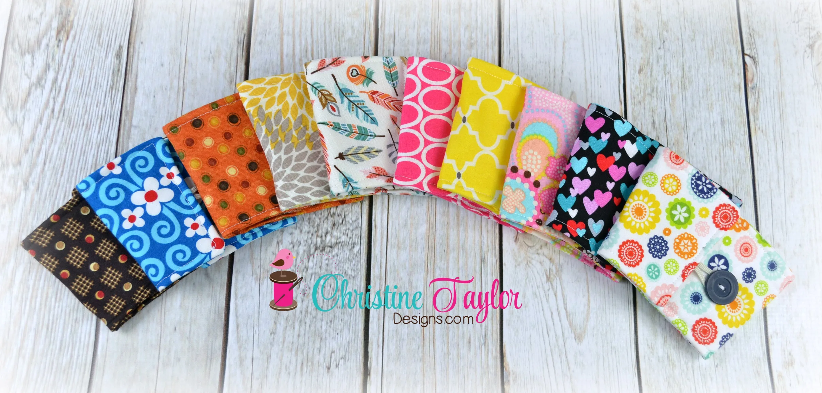 READY MADE Coffee Cozy - Orange Dots