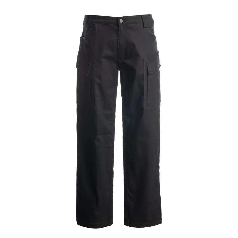 Relaxed Fit Fleece Lined Flex Twill Cargo Pants - WP06BLK