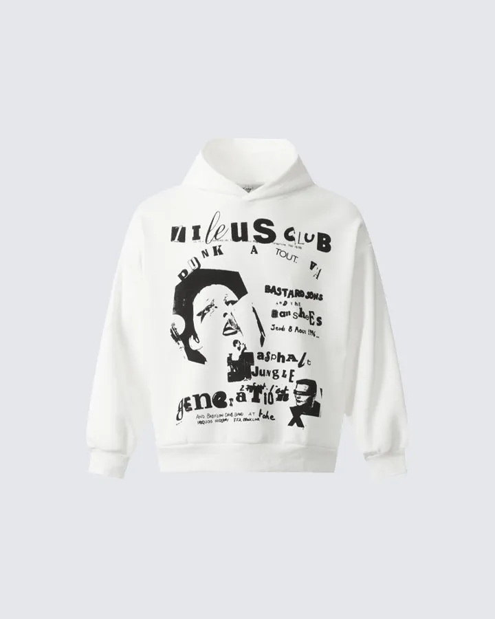 Retro Punk Print Hoodie