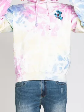 SANTA CRUZ SCREAMING HAND PULLOVER TIE DYE HOODIE - CLEARANCE