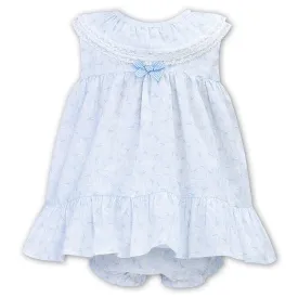 Sarah Louise - Pale blue and white A line sun dress with pants 012305
