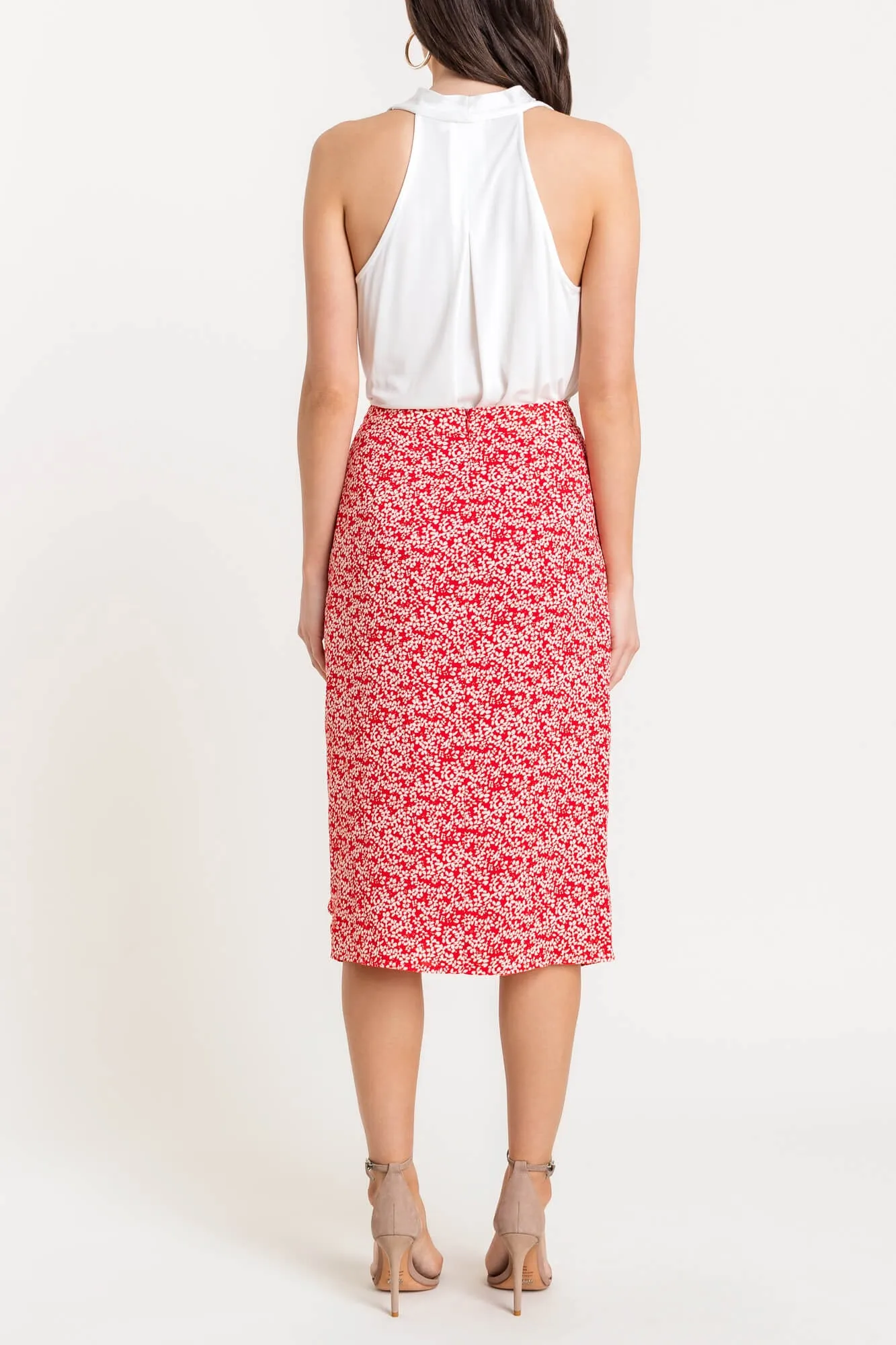 Side Split Floral Ruffle Skirt - RESORT COLLECTION