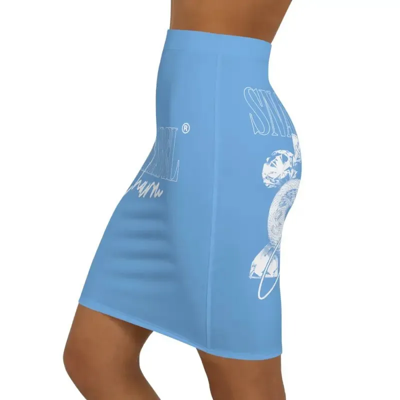 Snake Women's Mid-Waist Pencil Skirt with Figure-Flattering Design