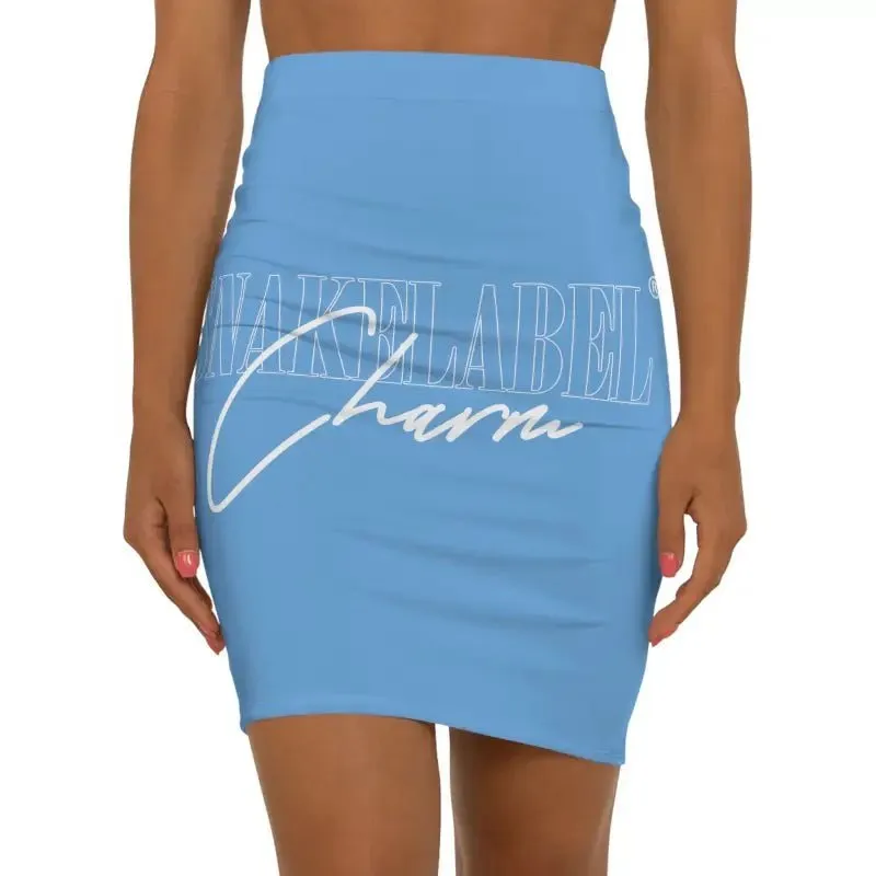 Snake Women's Mid-Waist Pencil Skirt with Figure-Flattering Design