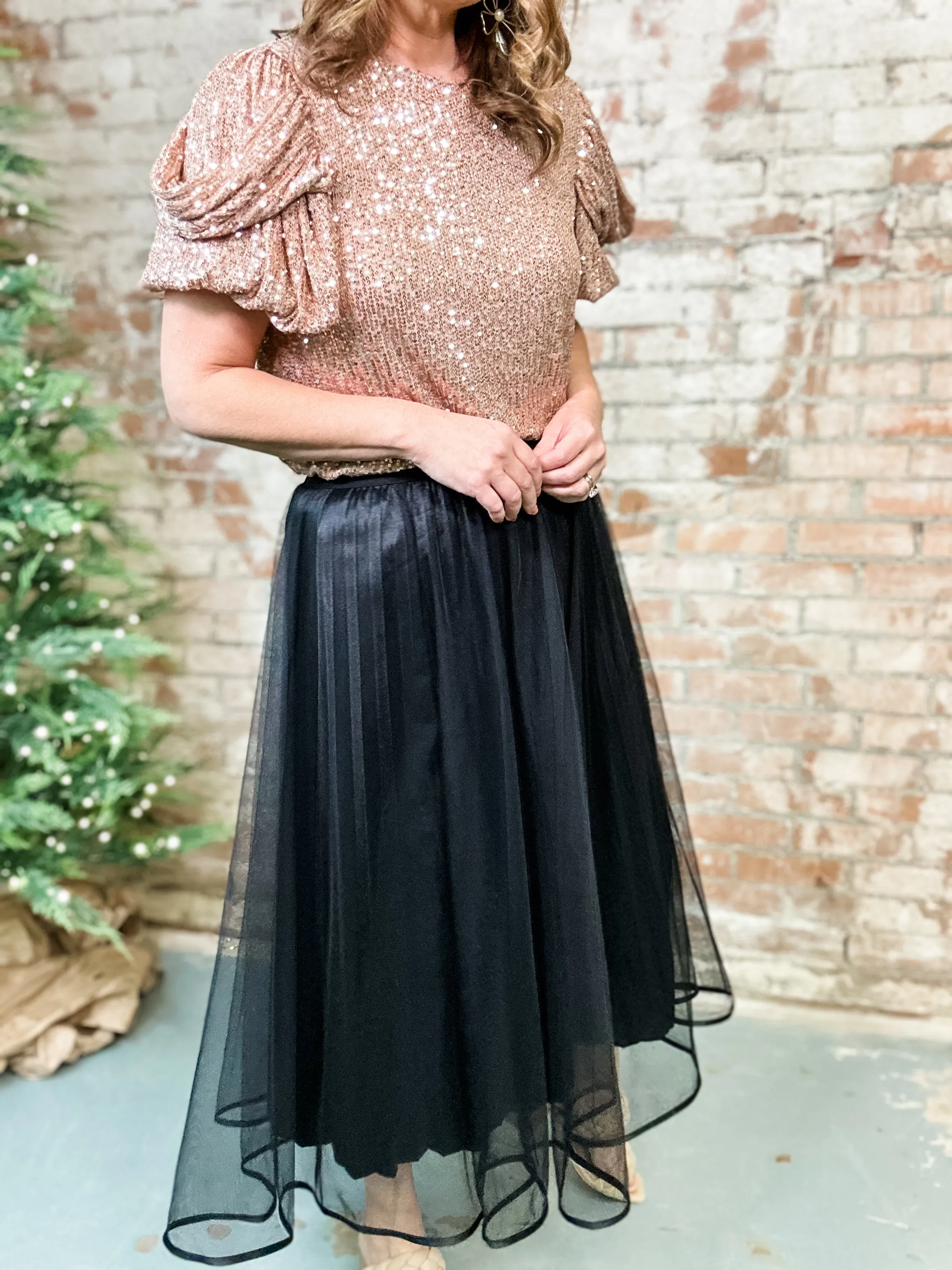 Sommer Tulle   Satin Skirt - FINAL SALE