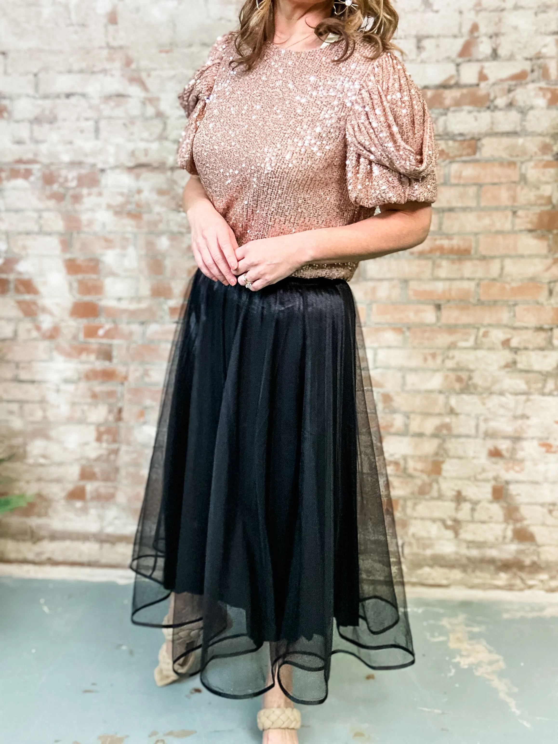 Sommer Tulle   Satin Skirt - FINAL SALE