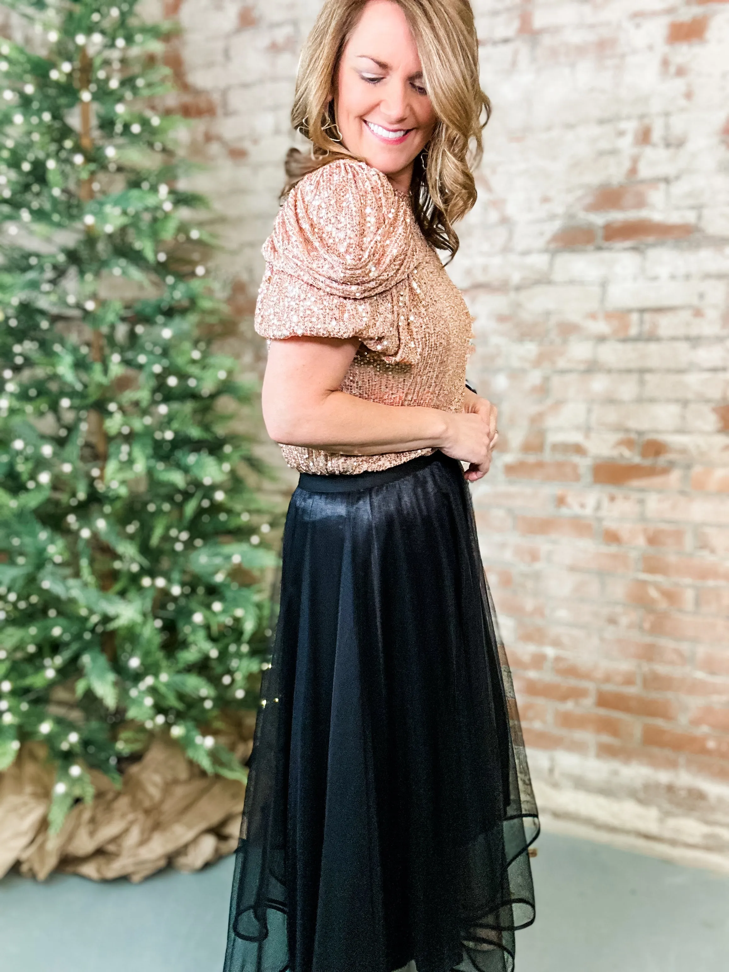 Sommer Tulle   Satin Skirt - FINAL SALE