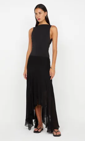 SONEVA MIDI SKIRT - BLACK