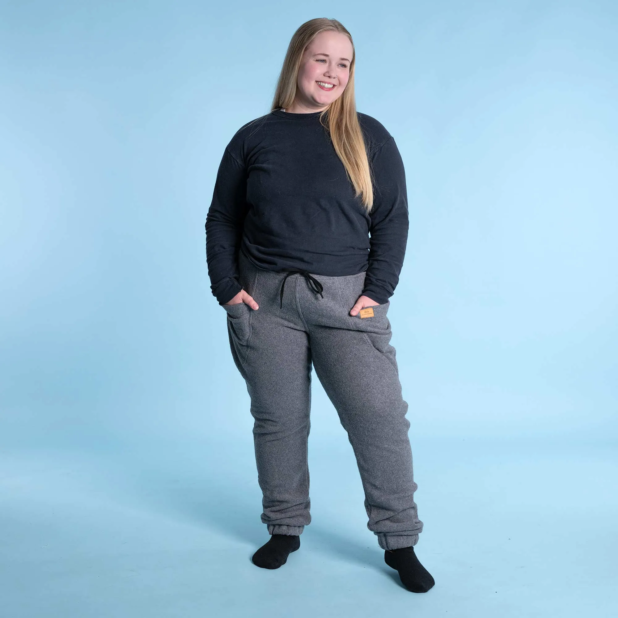STREETVILLE 100% Organic Cotton Fleece Jogger Pants (OC Thread, Organic Elastic, No Synthetics) (100% Biodegradable)
