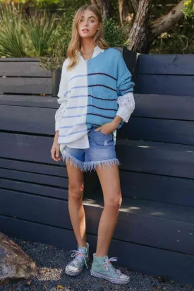 Striped Color Block Sweater