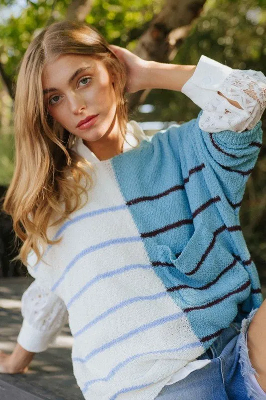 Striped Color Block Sweater
