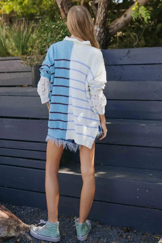 Striped Color Block Sweater