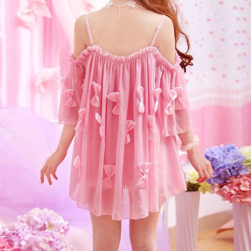 Sweet Bowknot Chiffon Blouse AD0069