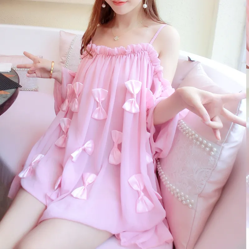 Sweet Bowknot Chiffon Blouse AD0069