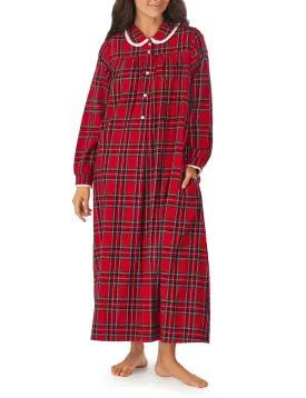 Tartan Peter Pan Flannel Gown