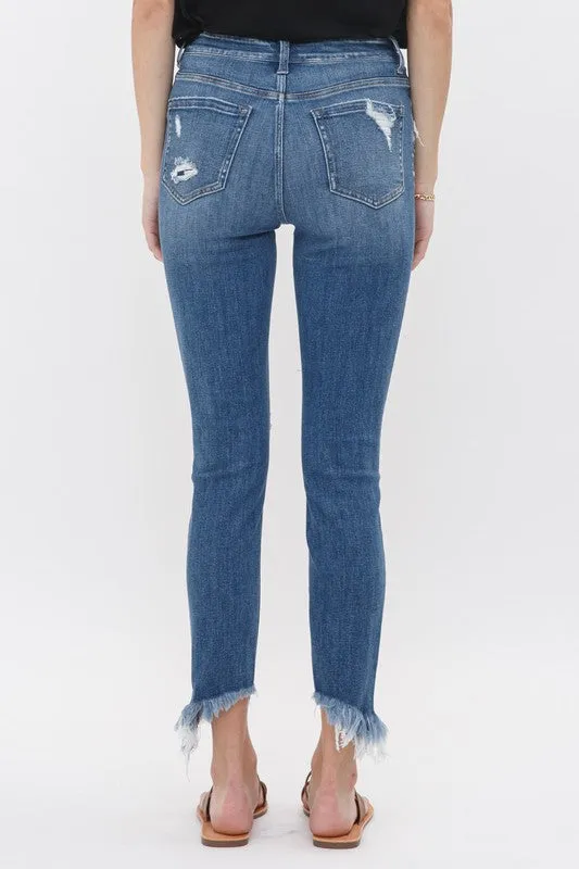 The Shanon Mid Rise Crop Skinny Denim Jeans - Mica *