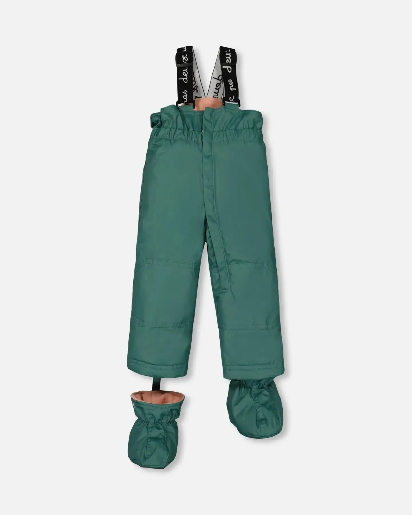 Two Piece Baby Snowsuit Sage Green And Printed Cats