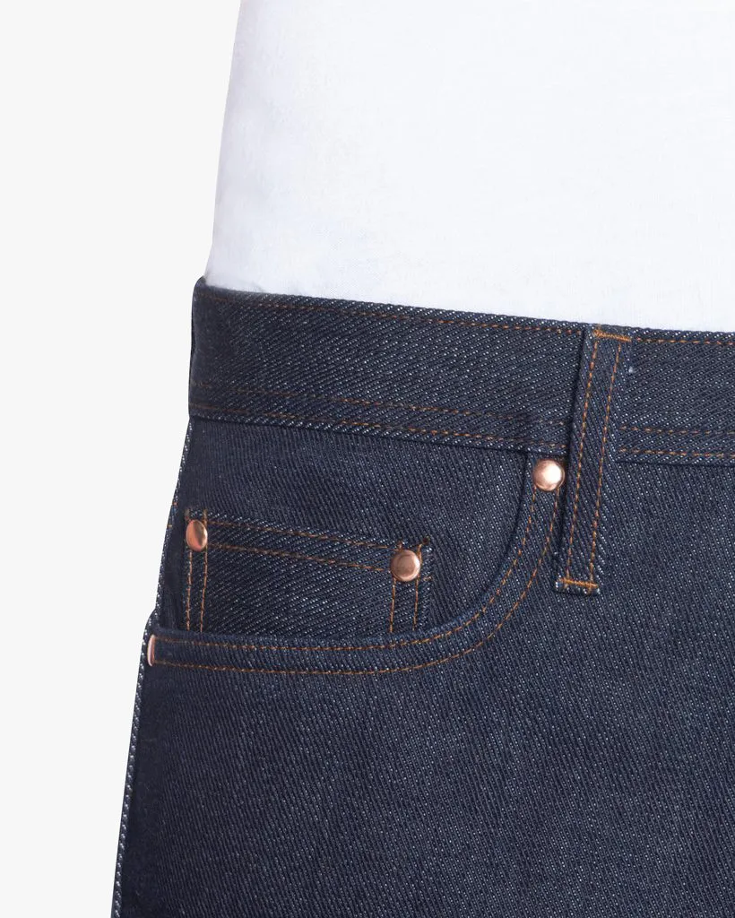 Unbranded UB221 Tapered Fit Mens Jeans - 21oz Indigo Selvedge