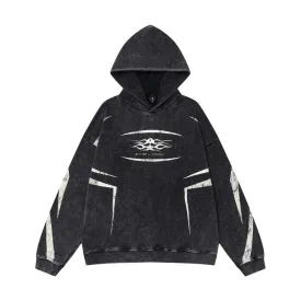 Urban Flames Distressed Hoodie