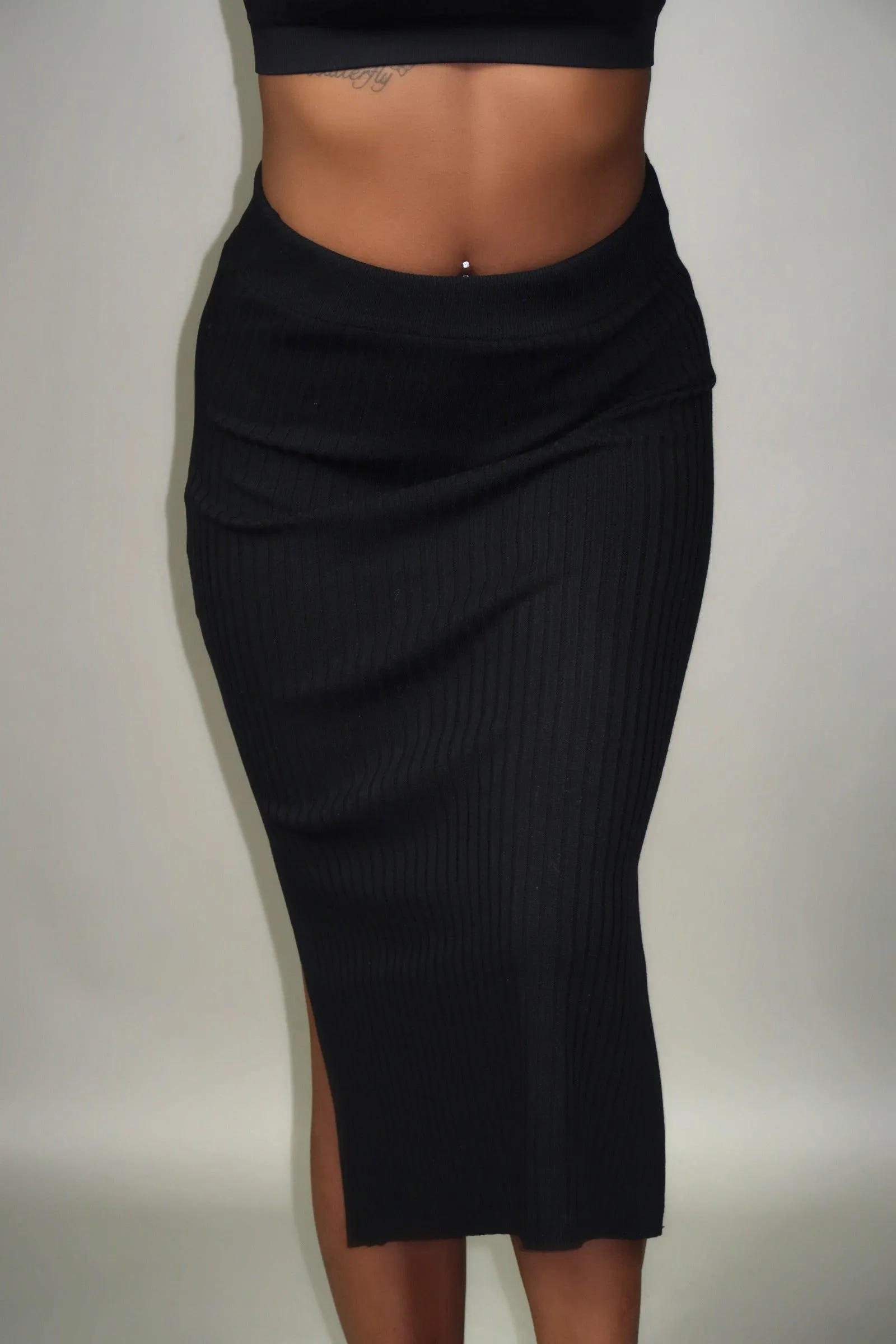 Victoria Ribbed Midi Skirt | 2 Colors