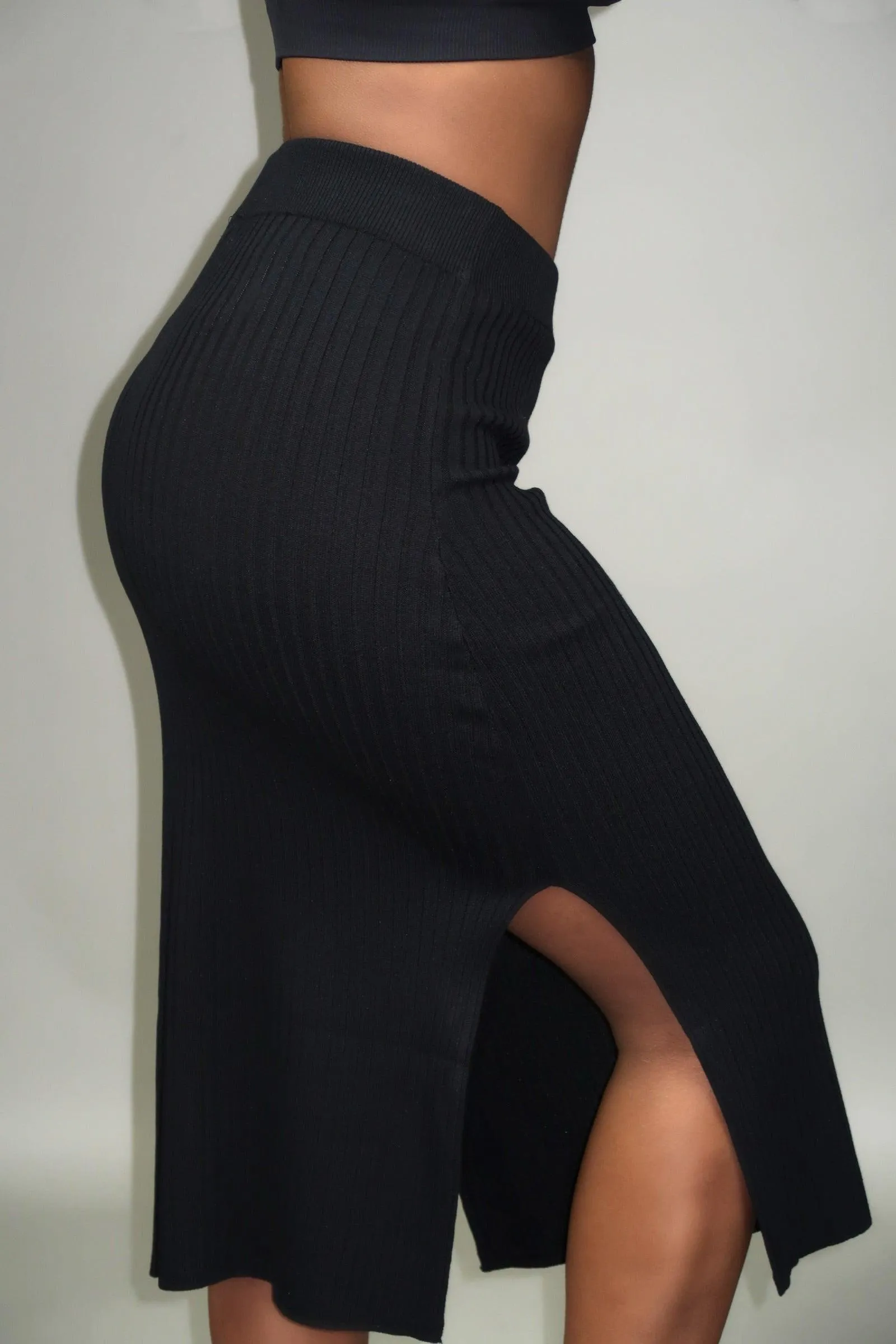 Victoria Ribbed Midi Skirt | 2 Colors