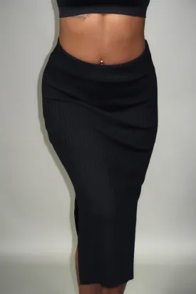 Victoria Ribbed Midi Skirt | 2 Colors