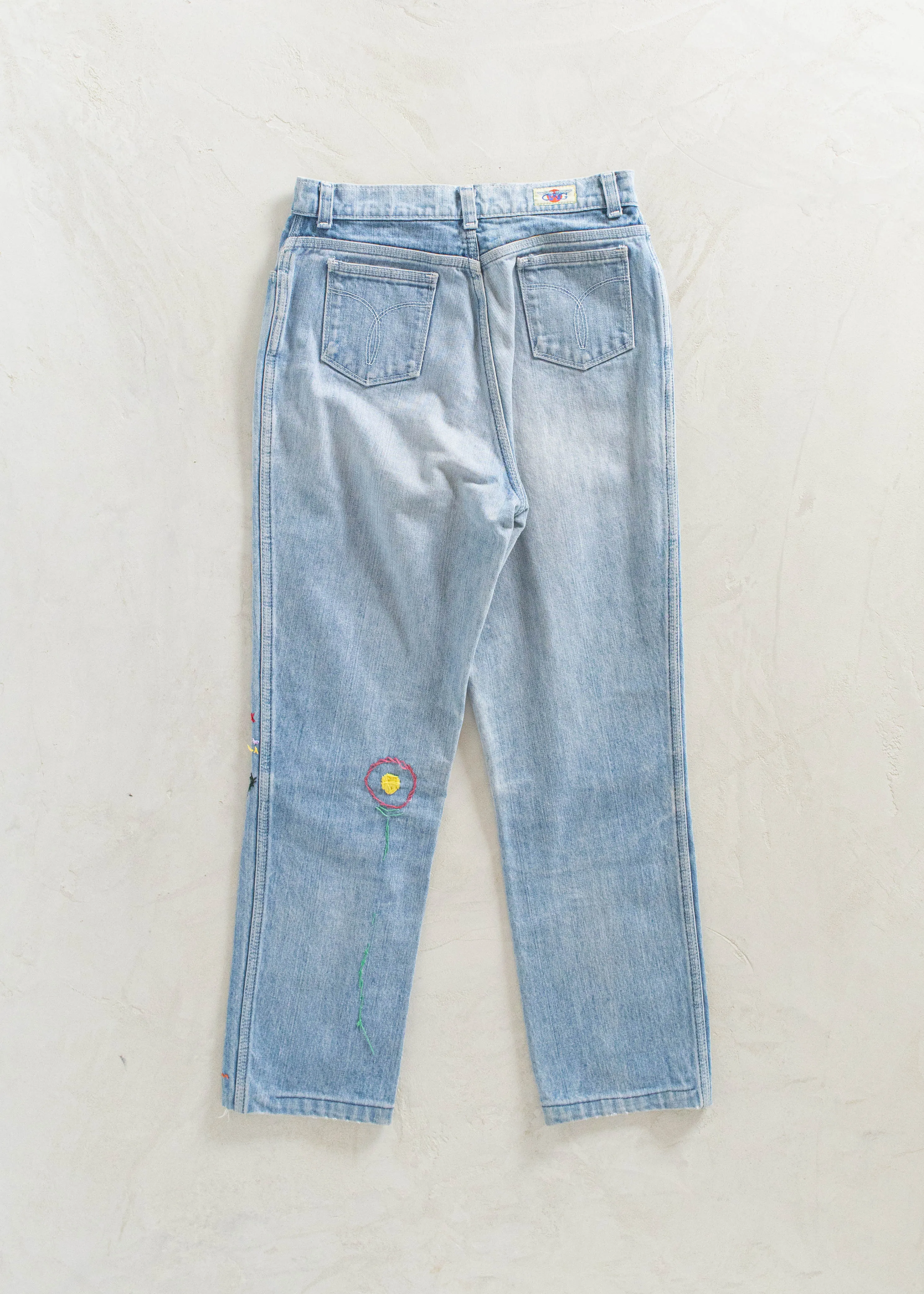 Vintage 1970s GWG Lightwash Embroidered Jeans Size Women's 26 / Men's 30