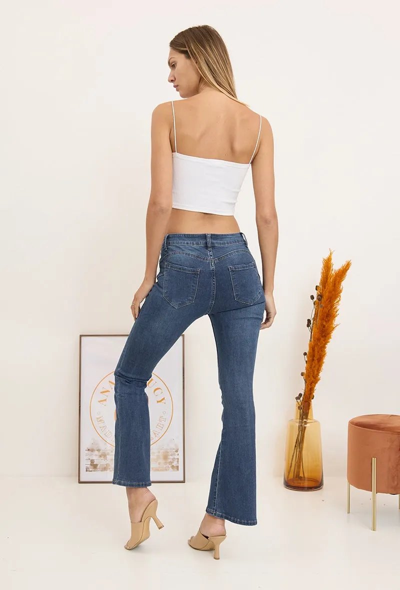 Wholesale Denim Flared Push Up Jeans