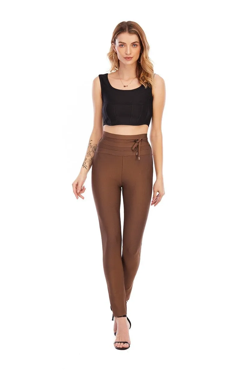 Winnal Women Fashion Sexy Tight Pants Casual High Waist Slim-Fit Sports High Waist Yoga Gym Leggings Slim Fit Bandage