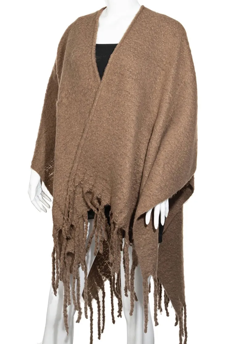 winter fringe wrap * available in black, taupe and champagne