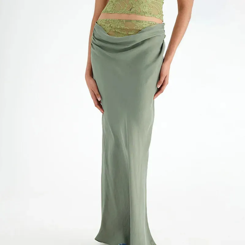 Women's Printed Spaghetti Strap Maxi Skirt Set