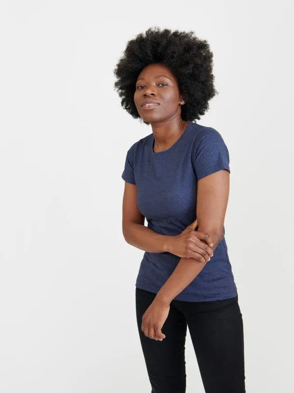 W's O-neck T-shirt - Recycled Cotton & Recycled Polyester